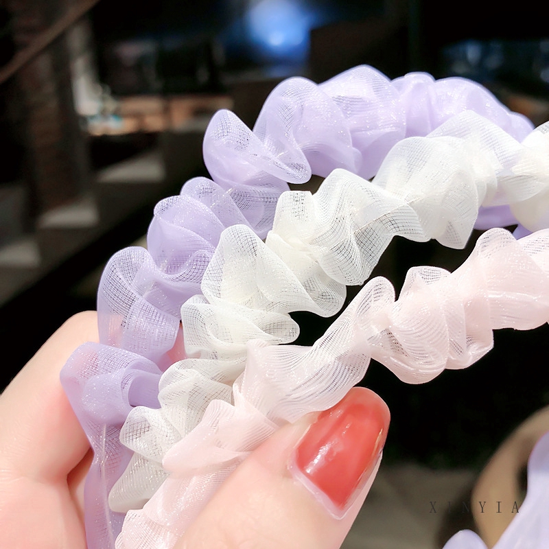 Băng đô chiffon một màu đơn giản thời trang thời trang Hàn Quốc