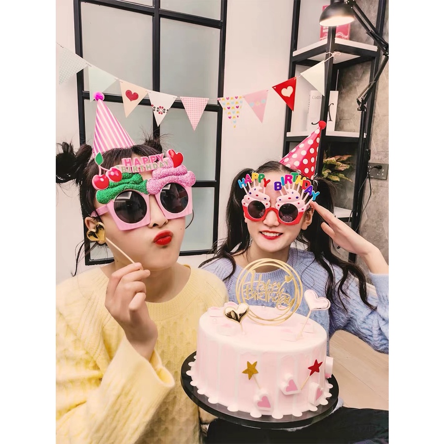 Kính sinh nhật vui nhộn mắt kính happy birthday phụ kiện sinh nhật HAPPYKID KSN