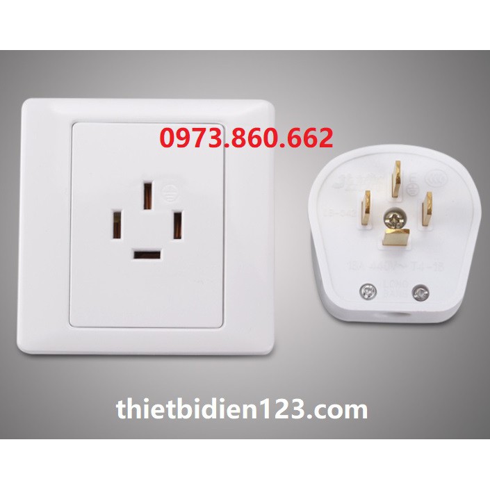 Ổ cắm 3 pha 4 lỗ mặt vuông 16A, 25A kiểu tiêu chuẩn 86 -TBĐ