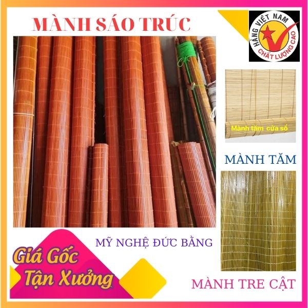 RÈM SÁO TRÚC CHE BAN CÔNG ,CỬA ĐI ,CỬA SỔ ,CHE MUA NẮNG  Rộng  2M50 Xuống 2M