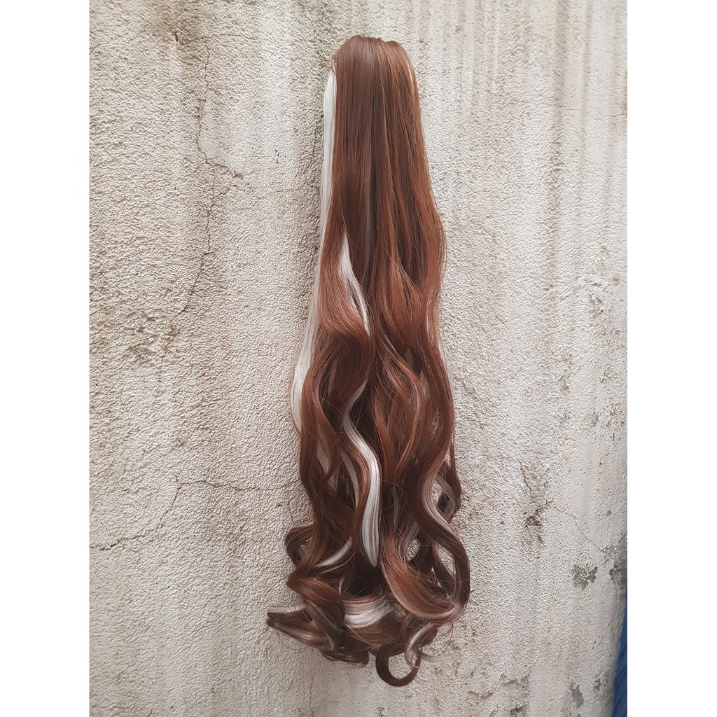 Tóc ngoạm line bạch kim 💖FREESHIP💖 ngoạm tóc giả đính line, ngoạm line tóc tóc giả Sỉ 55k