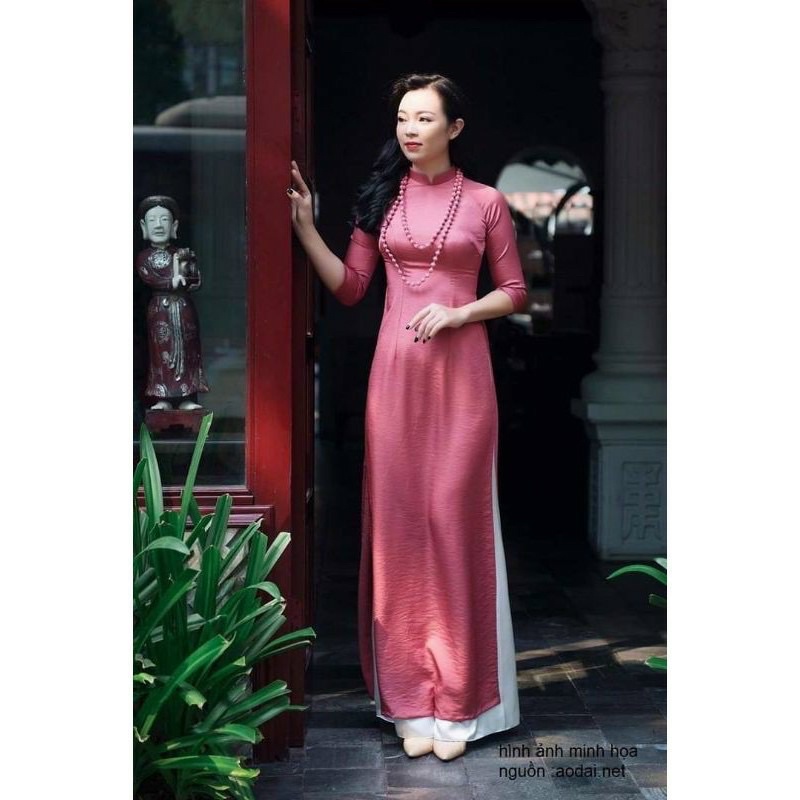 Áo Dài lụa Tây Thi dáng dài truyền thống