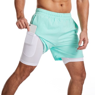 Quần short thể thao 2 trong 1 vải nhanh khô thời trang cao cấp cho nam