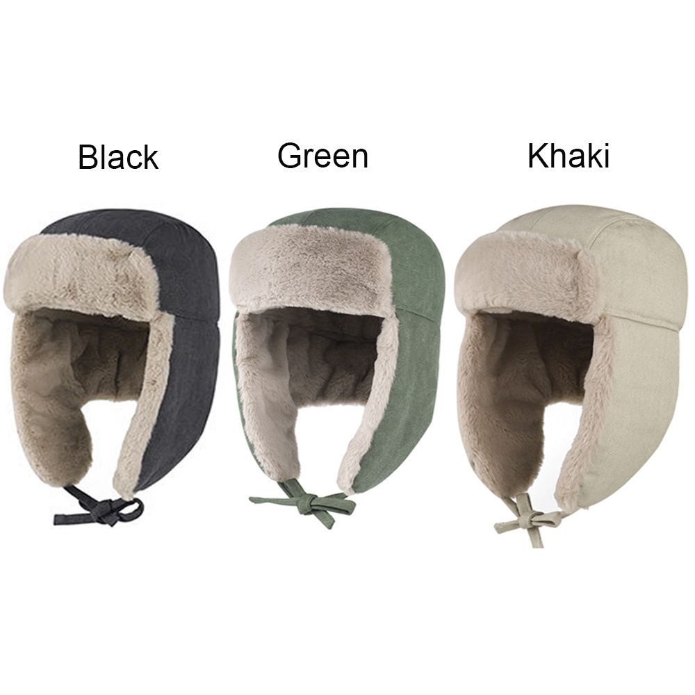 Mũ Balaclava Lông Giả Dày Dặn Che Tai Giữ Ấm Chống Gió Chống Tuyết Mùa Đông Đa Màu Sắc Cho Nam Và Nữ