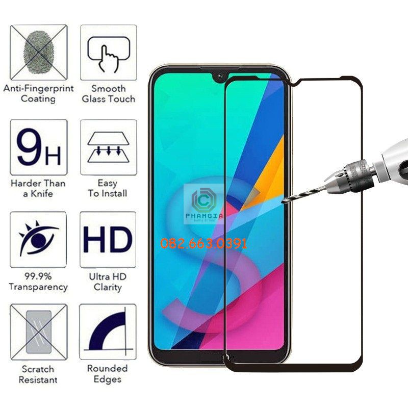 Kính cường lực Huawei Y5 2019/y6 pro 2019 /y7 pro 2019  full màn hình, full keo, siêu chuẩn