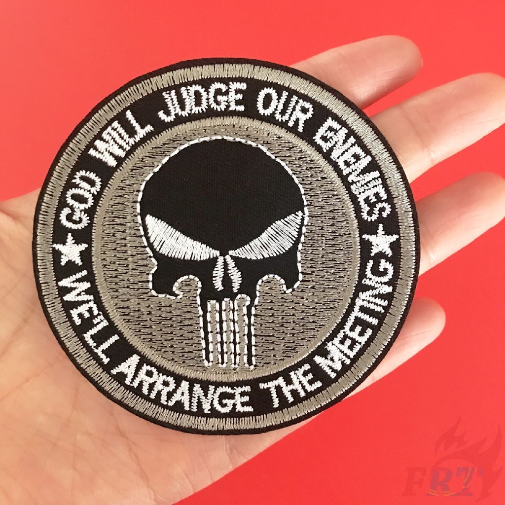 Miếng dán quần áo hình tròn thiết kế độc đáo（☸ Movie：Marvel - Punisher Patch ☸）