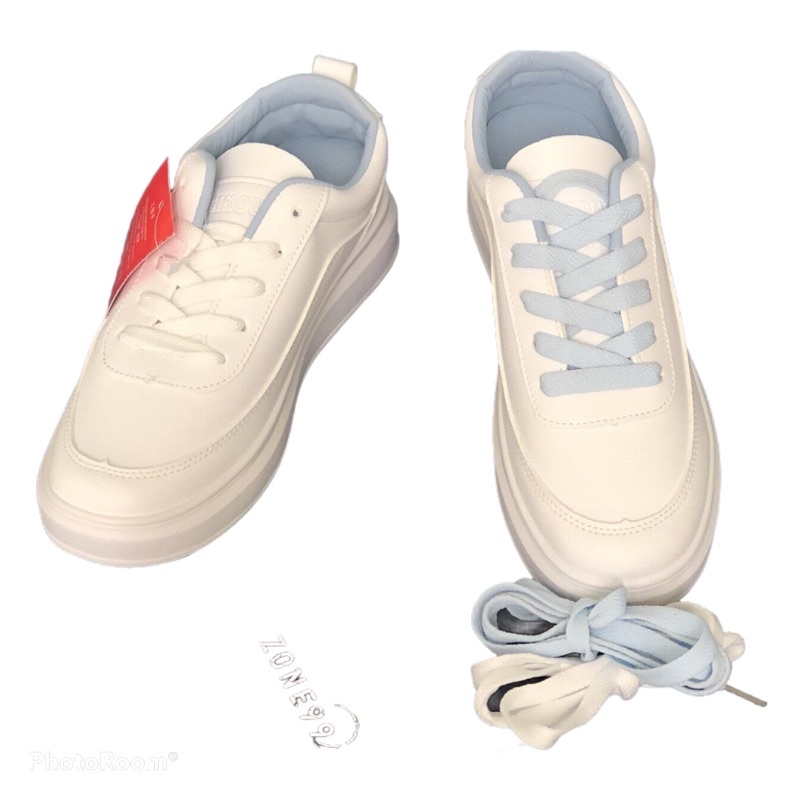 Giày Thể Thao Nữ Trắng Basic Đế Bằng