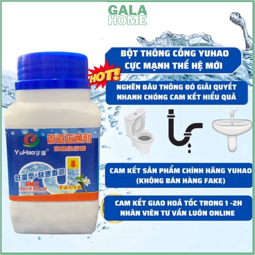 Bột Thông Cống,Bồn Cầu,Lavabo Cực Mạnh Siêu Thần Thánh 268G Thế Hệ Mới GALA HOME
