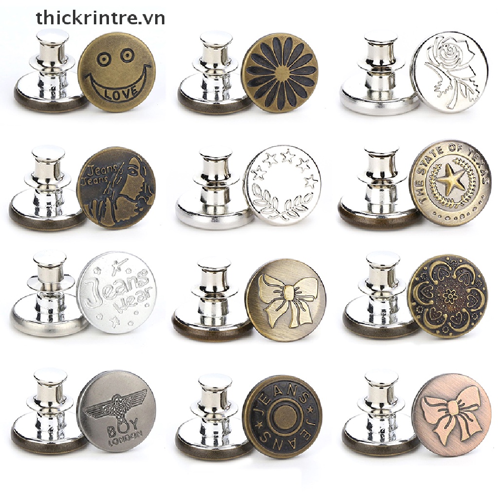 [Mới] Nút Bấm Điều Chỉnh Quần Jean Giảm Eo Không Cần Đóng Đinh