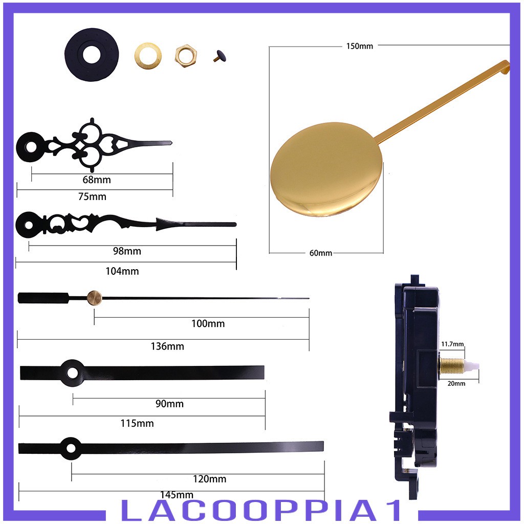 Bộ 2 Cặp Con Lắc Đồng Hồ Thạch Anh Lapoppia1