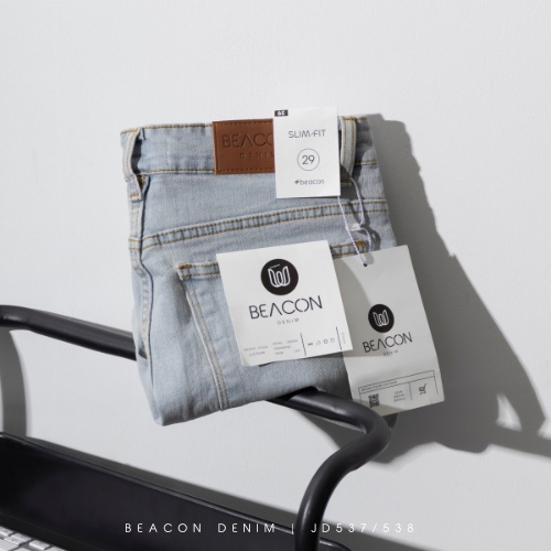 Quần Jean Dài Nam Mẫu Xám Trắng BEACON DENIM Form Slimfit JD537