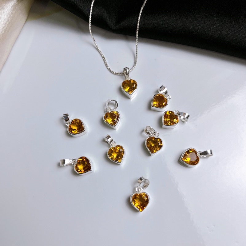 Dây Chuyền Citrine Tim Vàng Đậm DCCVD22A Patronus