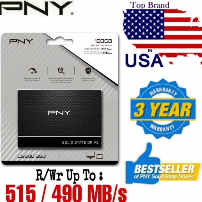 Thẻ nhớ 120GB 120GB PNY CS900 2.5INCH INTERNAL SATA III 6GB/S NAND 120GB 2.5" | BigBuy360 - bigbuy360.vn