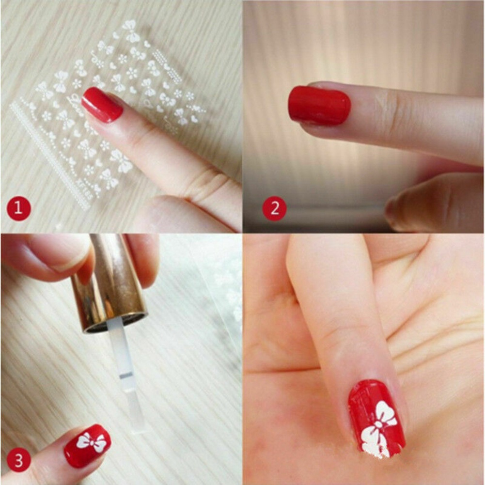 [Hàng mới về] Set 10 tờ miếng dán móng trang trí nghệ thuật 3d thời trang