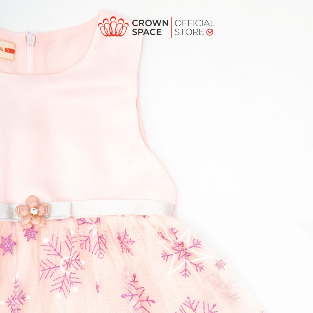 Váy Công Chúa Hồng Pastel Cho Bé Gái Chính Hãng Crown Space CKGS2810504.P Từ Size 1-5