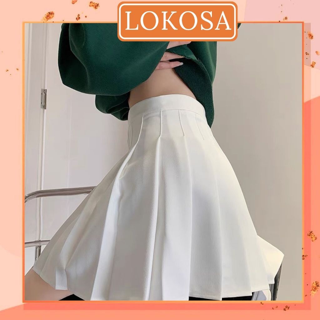 Chân Váy Xếp Ly Ngắn LOKOSA Váy Tennis công sở cá tính kiểu xòe dáng xòe thời trang nữ hàng cao cấp CV003
