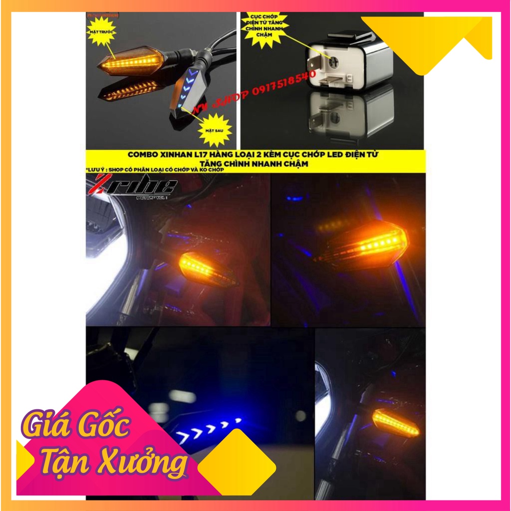 Đèn xi nhan Spirit Beast L17 nháy hiệu ứng AUDI nháy đuổi xương cá kiểu X1R (hàng loại 2) + cục chớp led điện tử  (