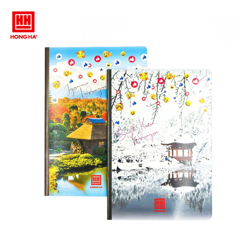 Vở kẻ ngang 120 trang Hồng Hà Sao Mai Emotion  mẫu mã trẻ trung, trang nhã, màu sắc hài hoà, đa dạng