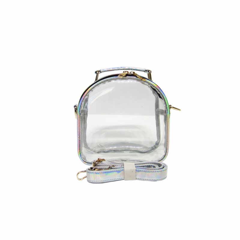 Túi Đeo Chéo Mini Trong Suốt Màu Sắc Ngọt Ngào Hình Oval Thời Trang Cho Nữ