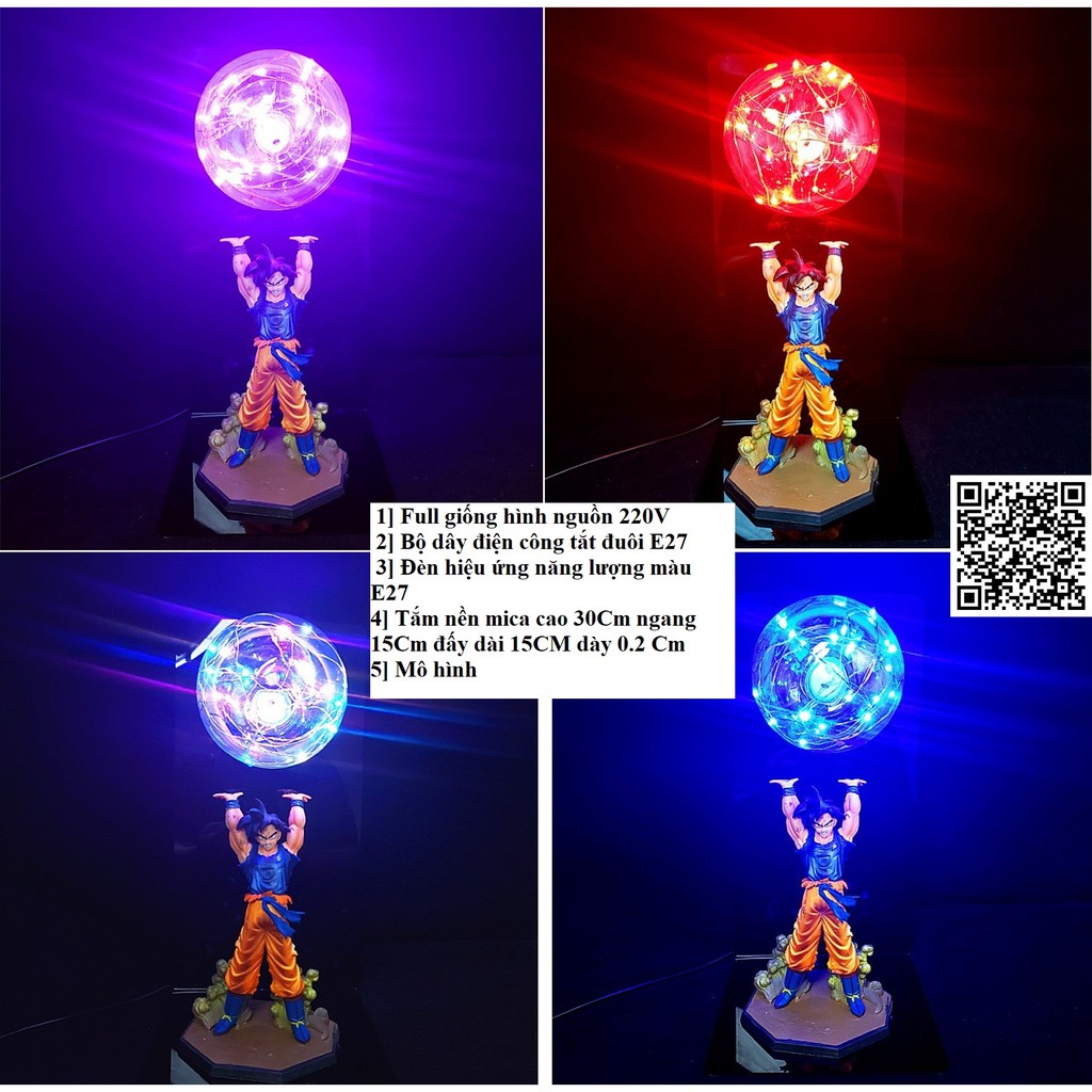 1577 Mô hình SonGoku Anime Dragonball hiệu ứng led quả cầu năng lượng