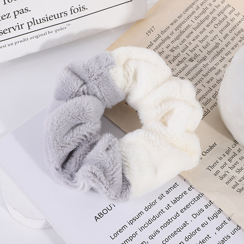 Dây Buộc Tóc Phối Lông Mềm Mại Thời Trang Cho Nữ