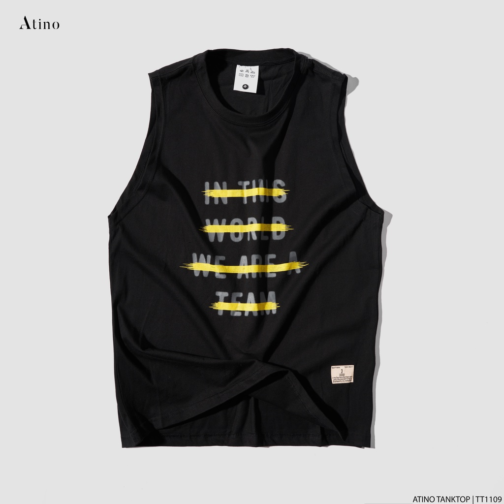 Áo Tank Top Nam WORLD ATINO Chất Cotton Thoáng Mát form Regular TT1109