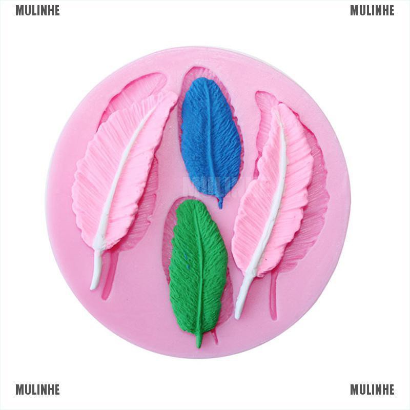 Khuôn Silicone Tạo Hình Lông Vũ 3D Làm Bánh DIY