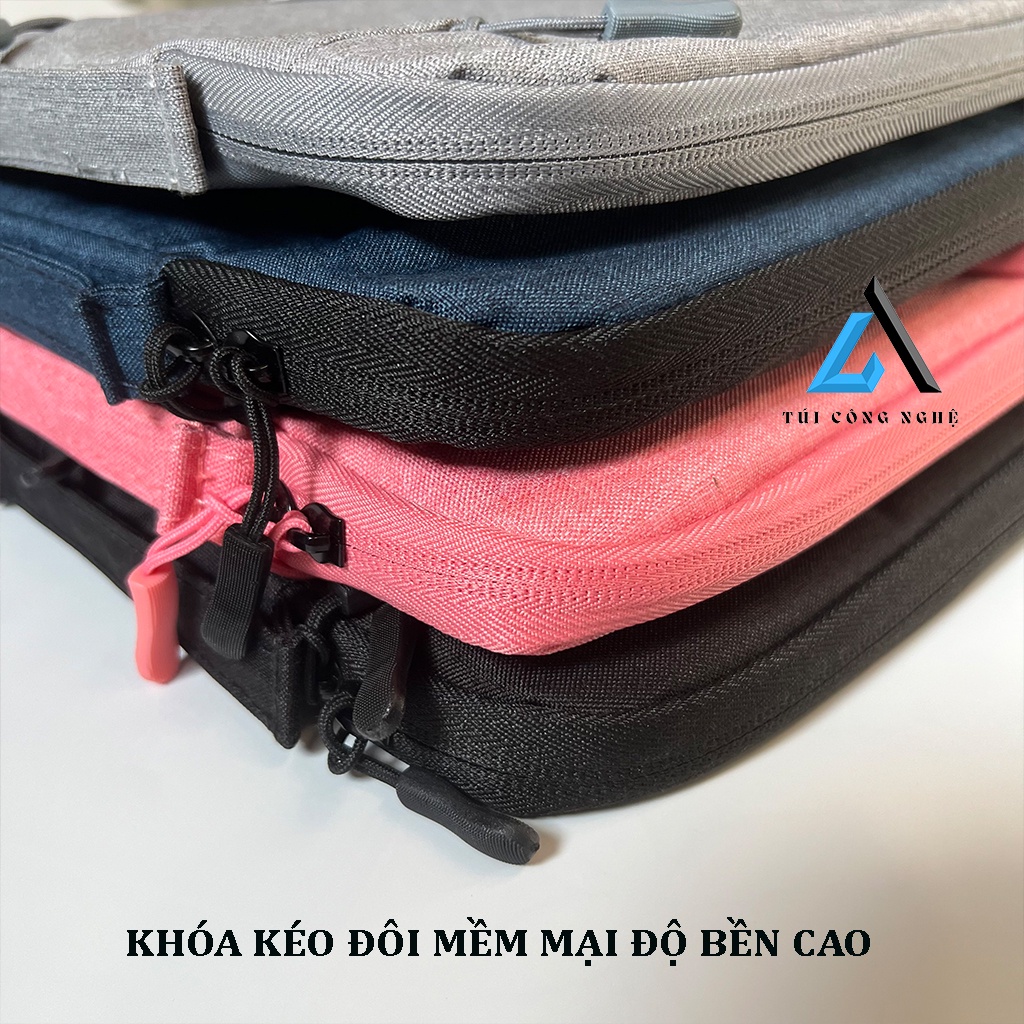 Túi Đựng Laptop Chống Nước Ôm Gọn Máy, Túi Chống Sốc Mac Book Có Qoai Xách Nhiều Ngăn Dành Cho Máy Tính 12 13 - 15.6inch