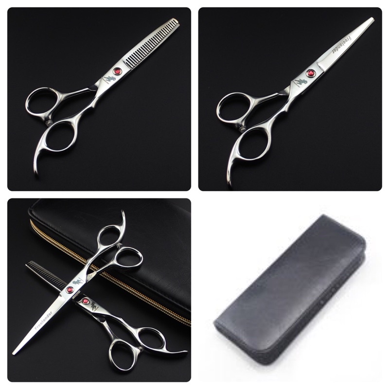 Bộ 2 Kéo Cắt Tỉa Tóc Gia Đình Giá Rẻ Cho Học Viên Home Hair Cutting Scissors Freelander 6.0