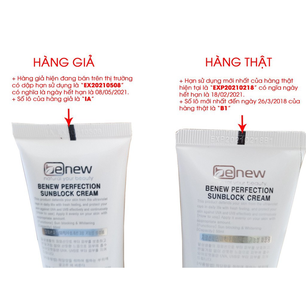 Kem chống nắng cao cấp dưỡng da Benew PERFECTION 50ml (trăng) - Hàng Chính Hãng | BigBuy360 - bigbuy360.vn