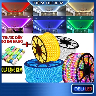 Đèn Led Dây Trang Trí ⚡𝘾𝙝𝙤̂́𝙣𝙜 𝙉𝙪̛𝙤̛́𝙘⚡ 2 Hàng, Cuốn Cây, Hắt Trần -Đèn Led Decor phòng ngủ(Giá 1Met/chưa nguồn)