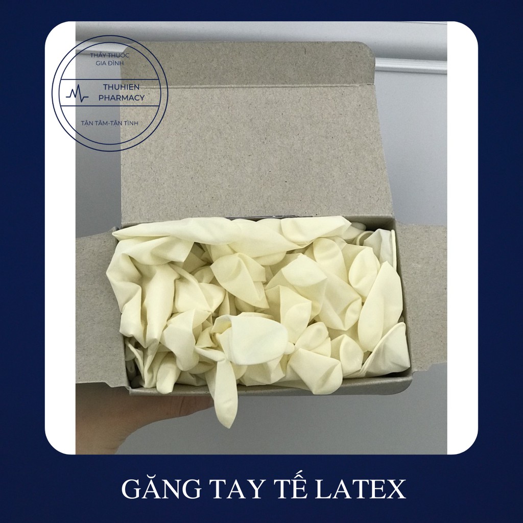 GĂNG TAY Y TẾ LATEX Hộp 100 chiếc