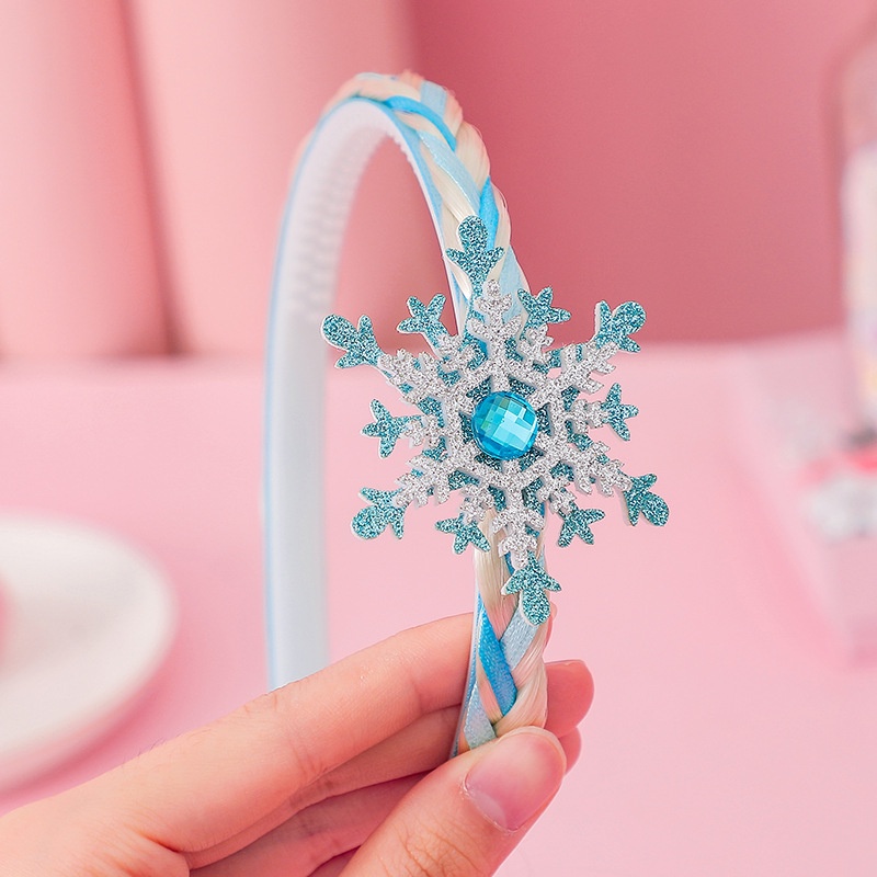[HCM] Băng đô cài tóc dài kèm vương miện elsa dễ thương cho bé gái cosplay - Selenshop
