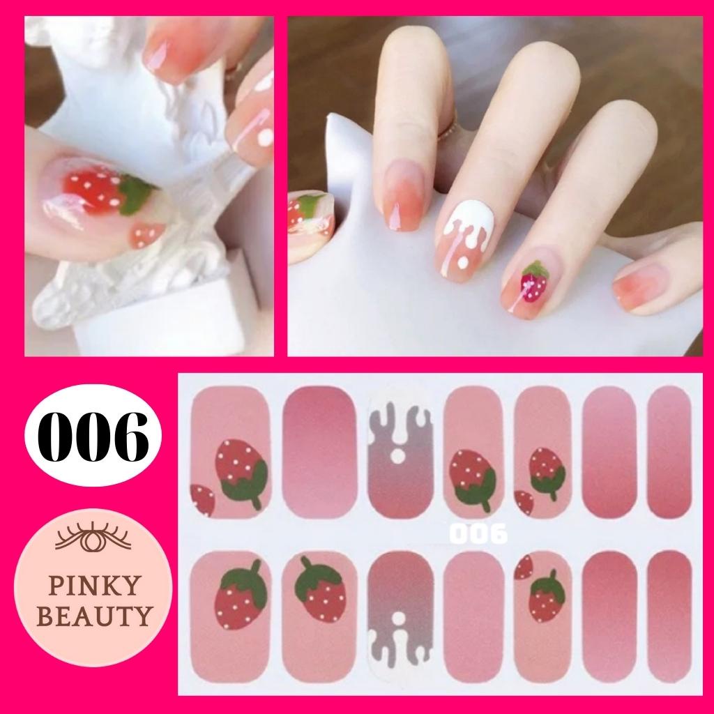 Bộ Sticker Dán Móng Tay - Hình Dán Móng Nail, Nhãn Dán Trang Trí Móng Họa Tiết 3D Dễ Thương Xinh Xắn - Pinky Beauty