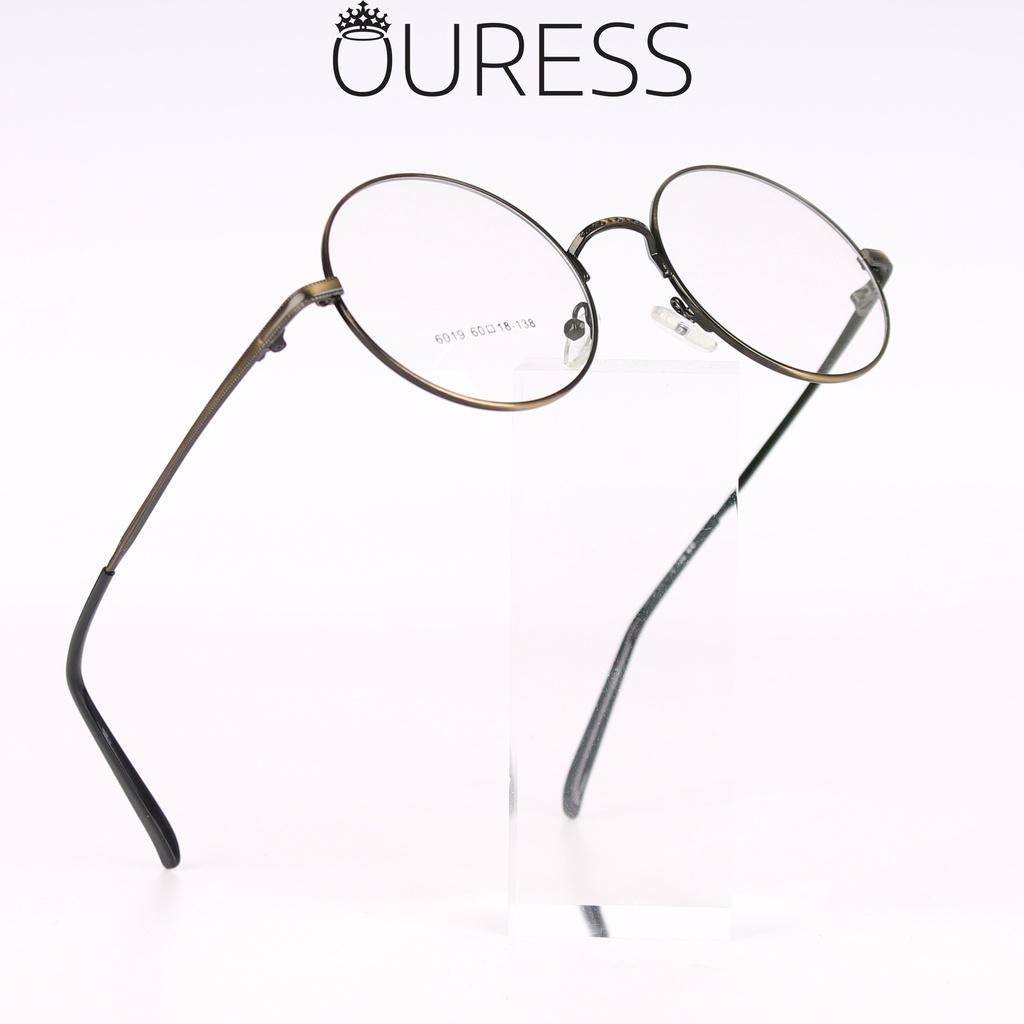 Gọng kính Tròn Hợp Kim Ouress 6019 Cực Nhẹ Thời Trang Unisex Nam Nữ