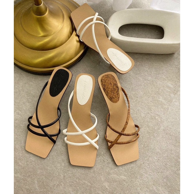 Guốc xinh gót mika Colee VNXK, gót thiết kế cao 6cm lạ mắt trẻ trung duyên dáng