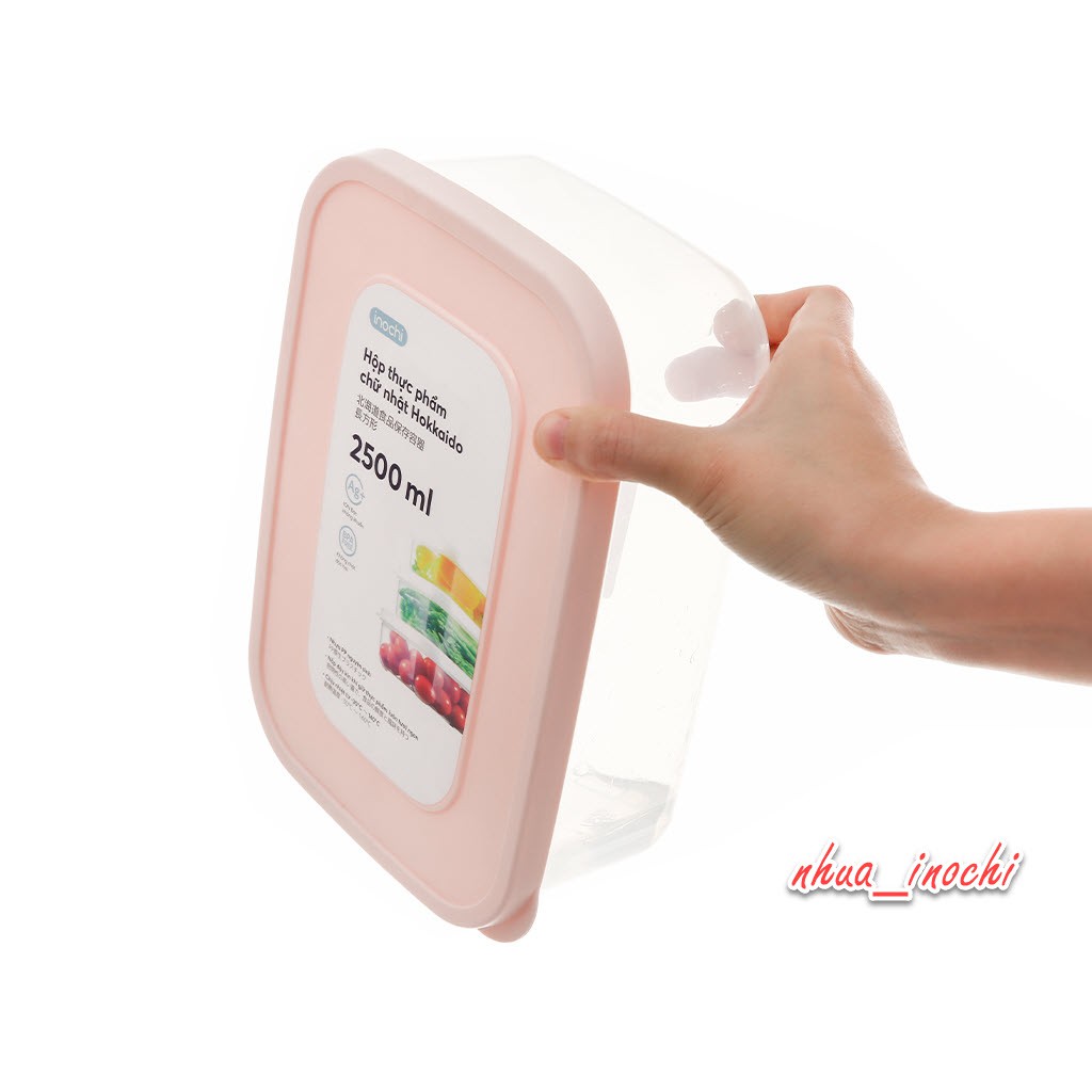 Bộ 6 hộp nhựa đựng thực phẩm chữ nhật Inochi