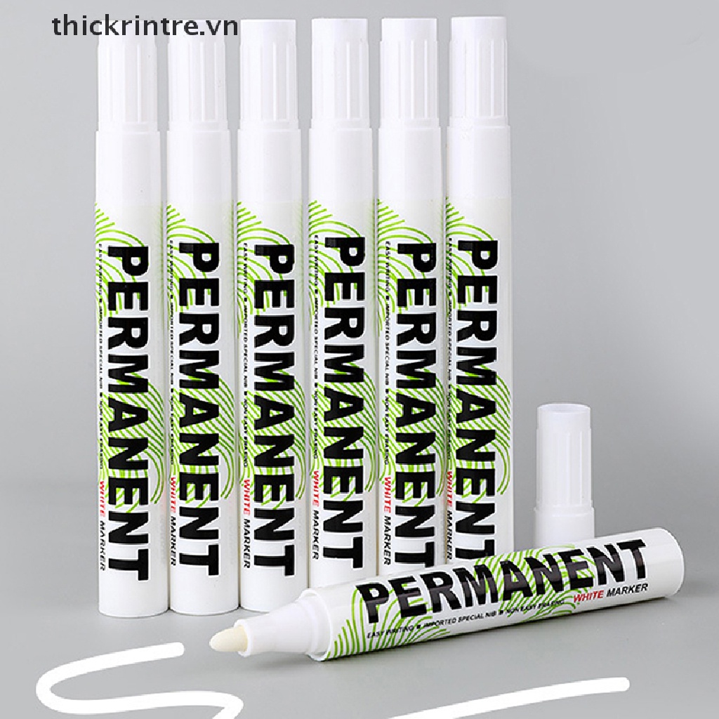 1 Bút Mực Gel Bằng Nhựa Chống Nước Màu Trắng Dùng Vẽ Graffiti DIY
