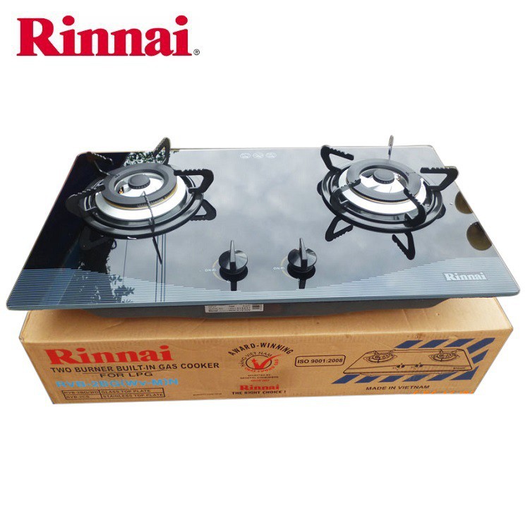 Bếp gas âm Rinnai RVB-2BG(Wv-M)N + Bộ van dây tự động ngắt Chính Hãng