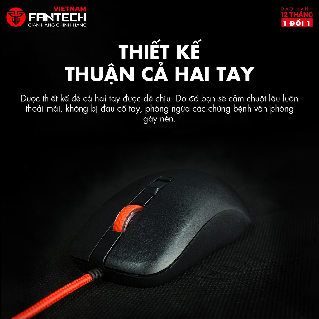 [Mã BMBAU50 giảm 7% đơn 99K] Chuột Gaming Có Dây Fantech G13 RHASTA II 2400DPI LED RGB 4 Phím - Chính Hãng