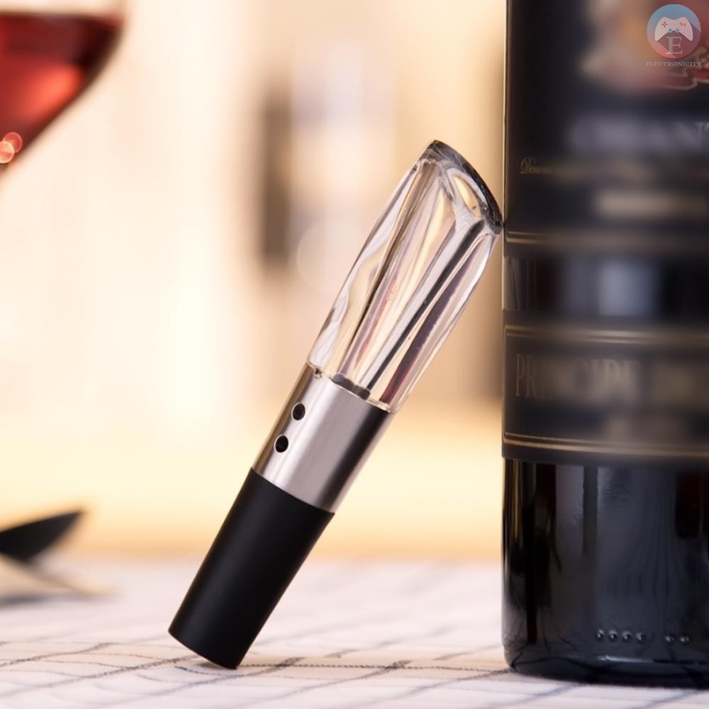 Ê Xiaomi CIRCLE JOY Fast Wine Decanter Stainless Steel Wine Pouring Tools Mini Red Wine Bottle Aerator Portable Wine Filter Air Intake Bottle Pourer For Family Bar