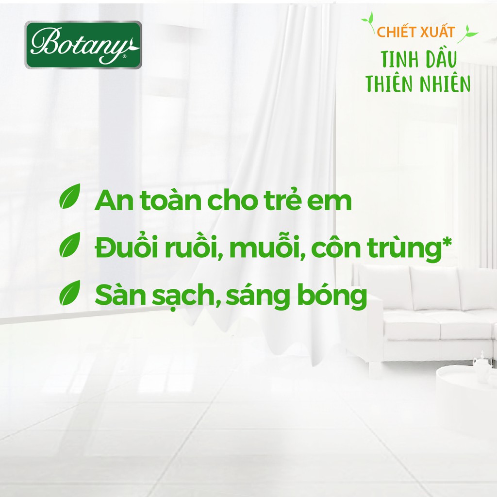 Combo 3 chai Nước Lau Sàn Botany Sả Chanh 1.25 lít