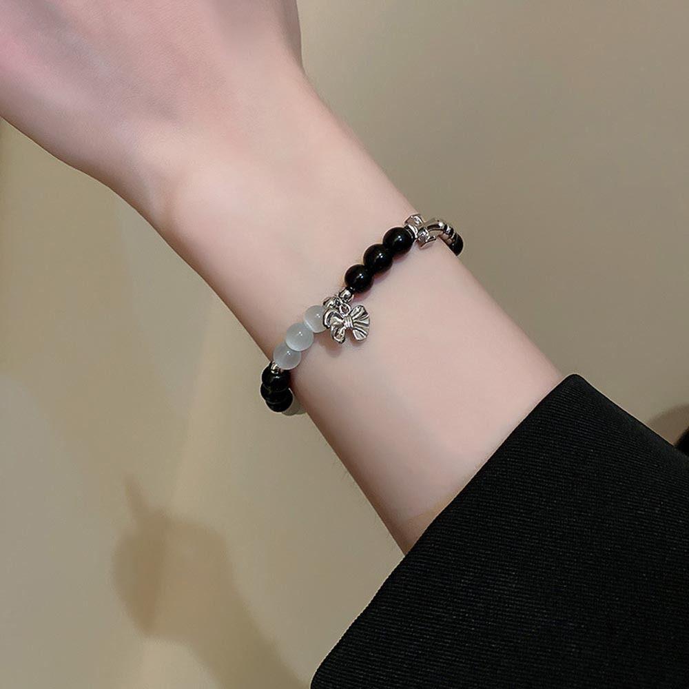 Quả Dâu Tây QQMALL|Vòng Tay Chuỗi Hạt Phong Cách Vintage Thanh Lịch Cho Nữ