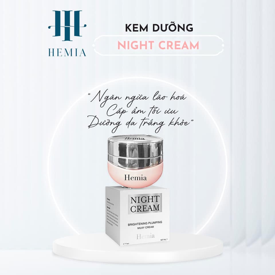 kem face hemia, kem face night cream hemia hàn quốc hộp 35gr