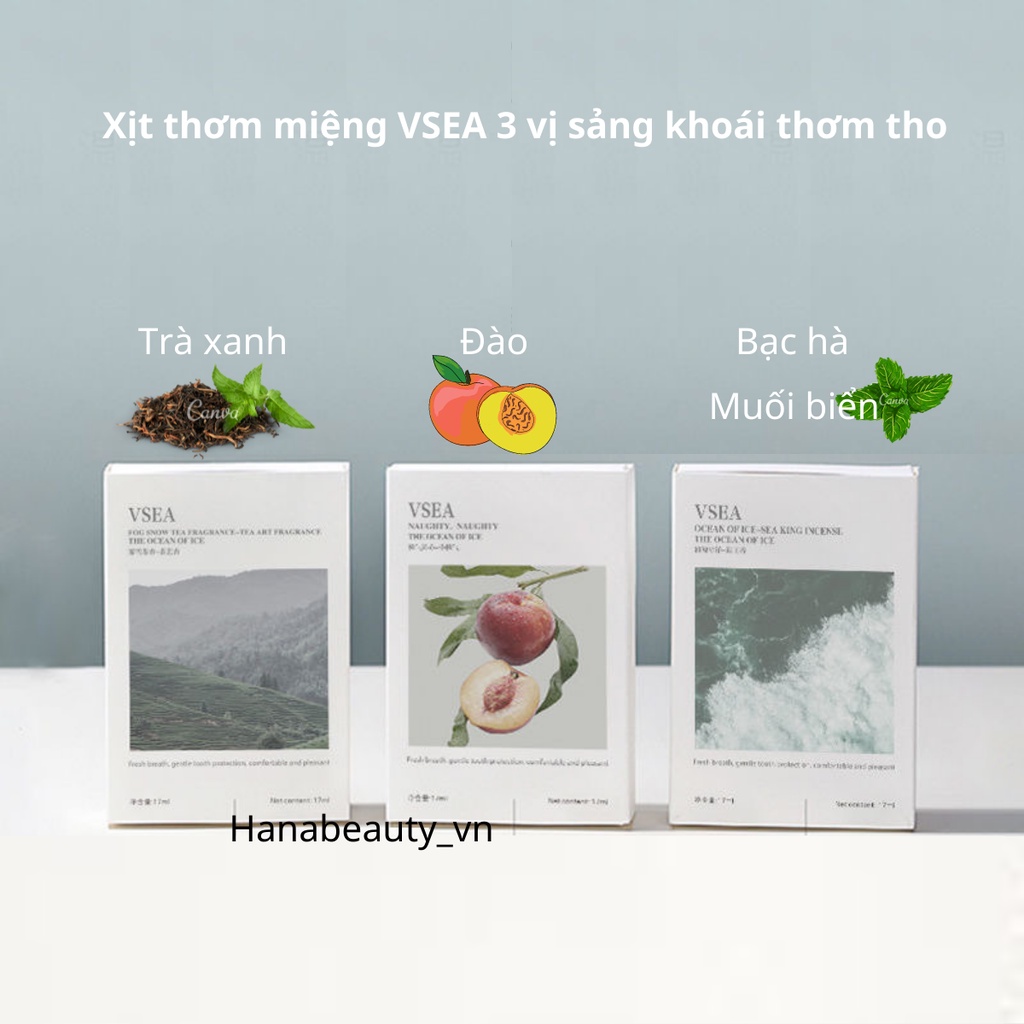 Xịt thơm miệng hoa quả thơm mát sảng khoái sạch miệng nội địa Trung