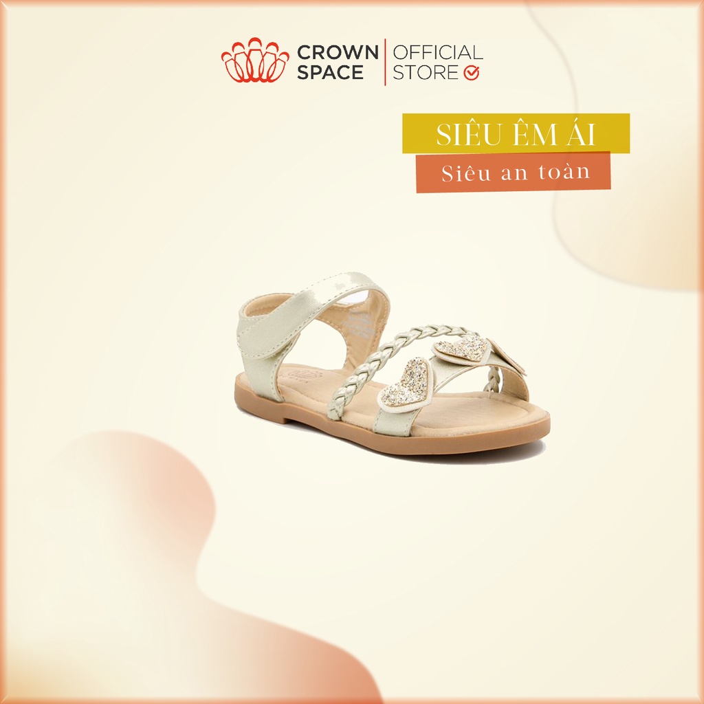 Dép Quai Hậu Bé Gái Đi Học Đi Chơi Crown Space Cao Cấp CRUK7036 Nhẹ Êm, Chống Hôi Chân Size 24 đến 29