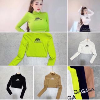ÁO CỔ LỌ TAY DÀI CROPTOP BALENN