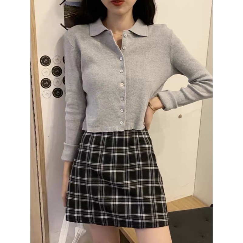 CHÂN VÁY CHỮ A KẺ CARO🦋 CHÂN VÁY DÁNG NGẮN KẺ Ô ĐEN NỮ🦋 | BigBuy360 - bigbuy360.vn