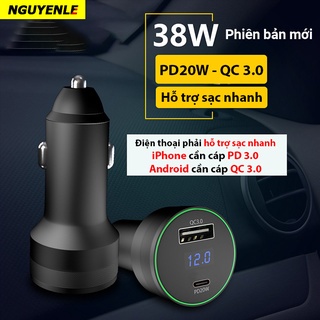 Tẩu sạc ô tô sạc siêu nhanh 66W 38W PD 20W QC 3.0 18W