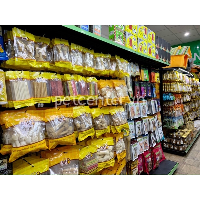 🇹🇭16 Dạng Xương Gặm Da Bò PET8 Hỗ Trợ Sạch Răng,Giảm Cao Răng Cho Chó